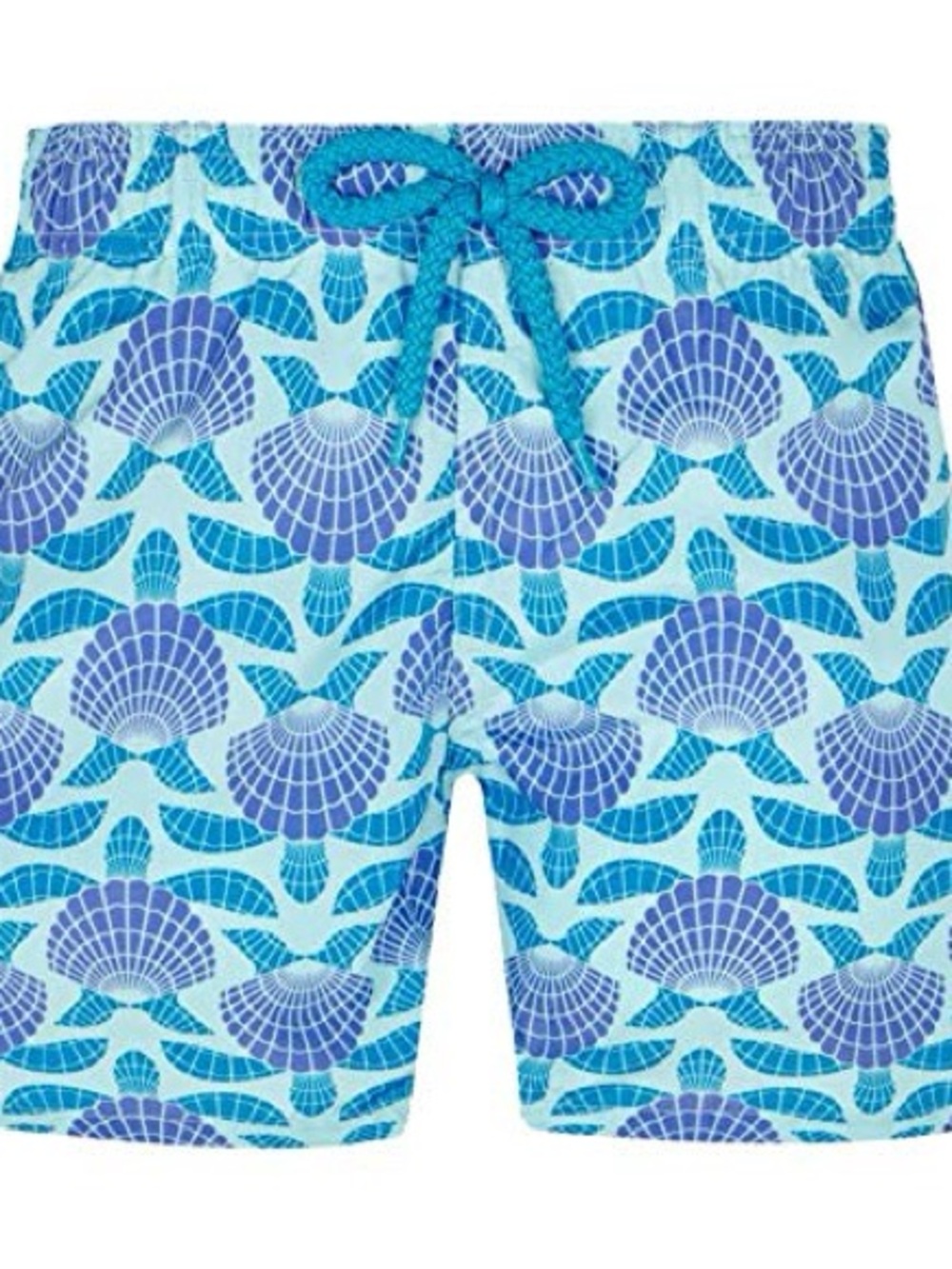 Vilebrequin Blue and Aqua Shell-Print Kids Swim Trunks
